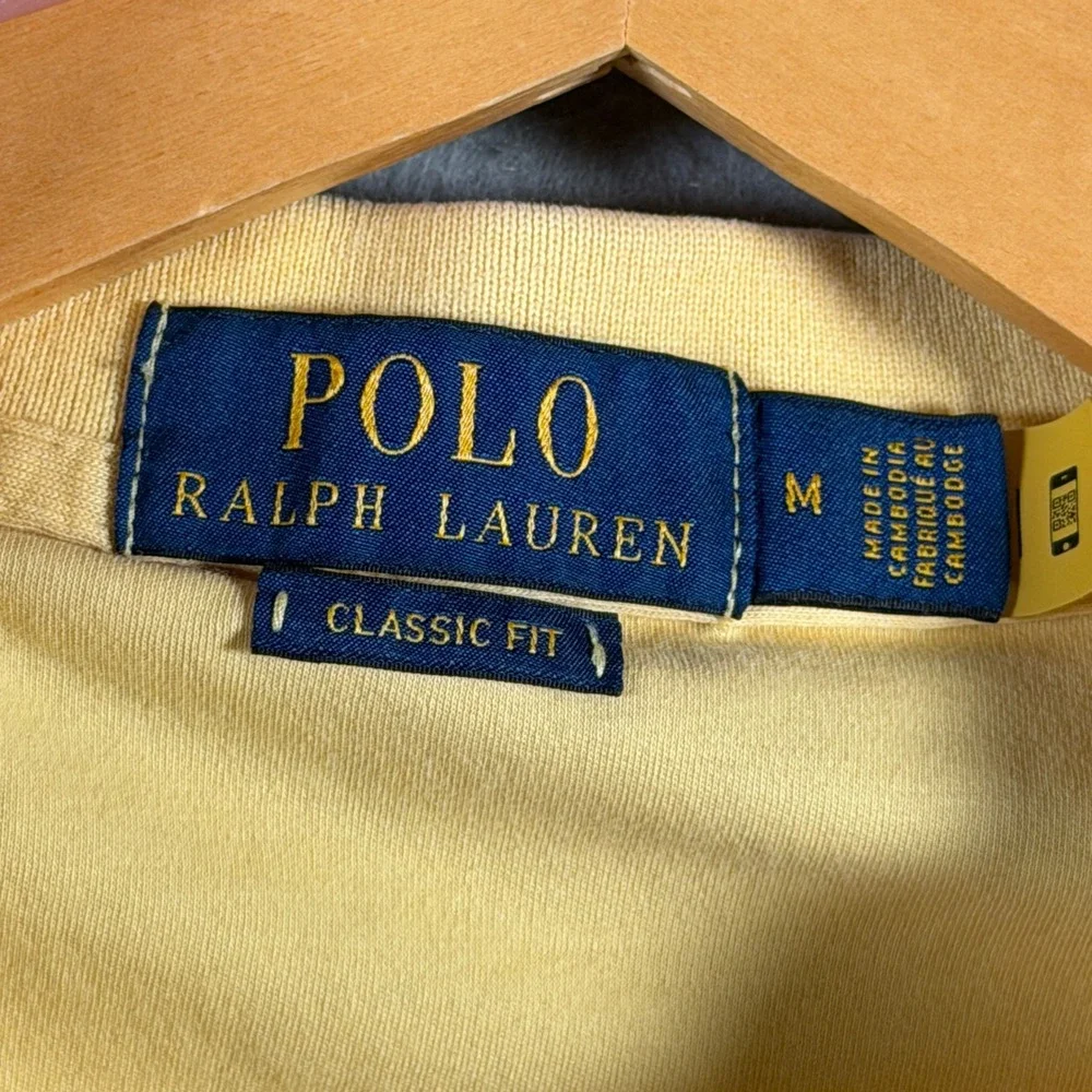 Polo‎ Ralph Lauren Mens Classic Fit Short Sleeve Cotton Polo Shirt Yellow Size M